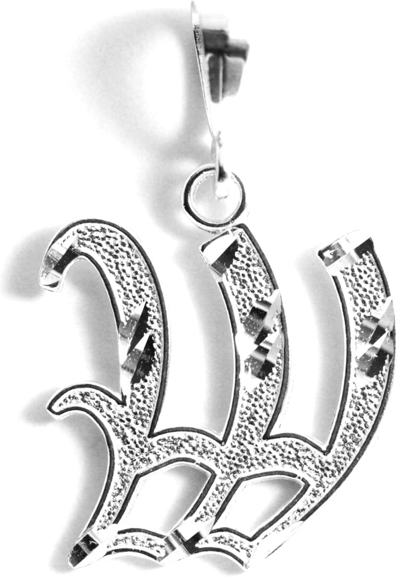 Deidreamers Personalized Gothic Old english Sterling Silver Initial A-Z Pendant. - Image 1